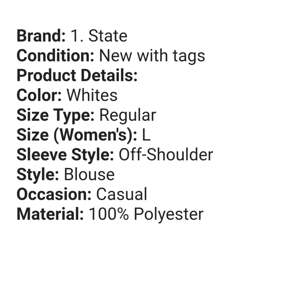 Sold Off the shoulder white textured Halter top - Picture 2 of 3